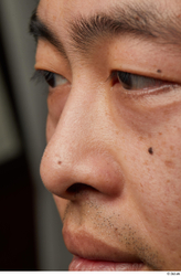 Man Asian Chubby Face Skin Textures